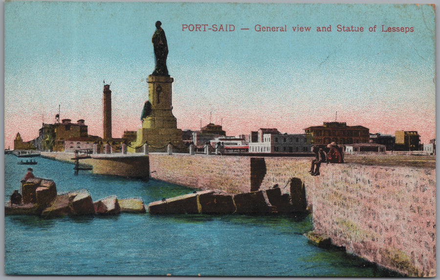Port Said — Waterfront and de Lesseps Statue