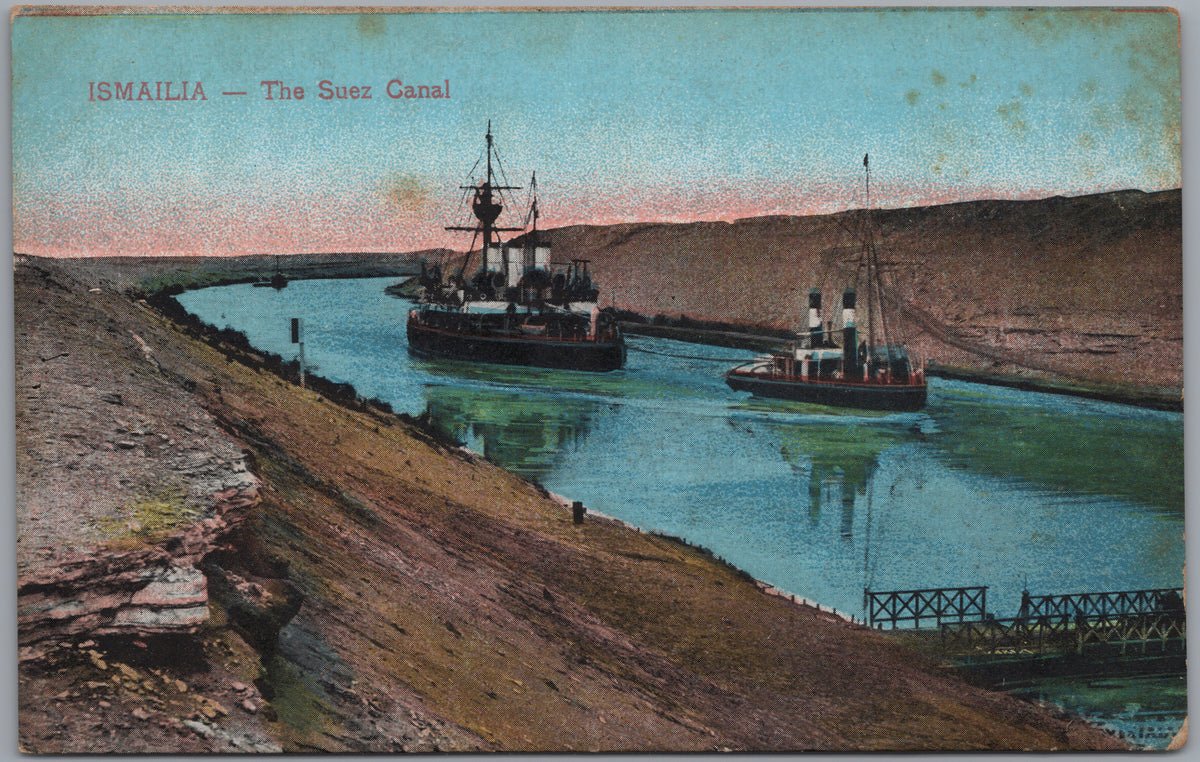 PC01083 | P9 | Ismailia — Ships on the Suez Canal — front