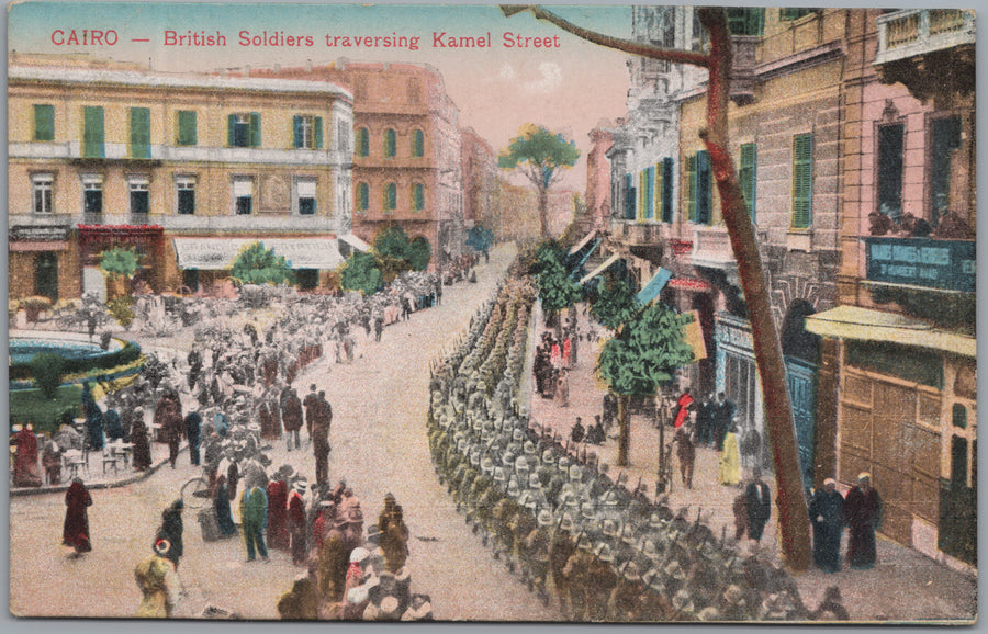 Cairo — Soldiers Marching through a Crowded Street
