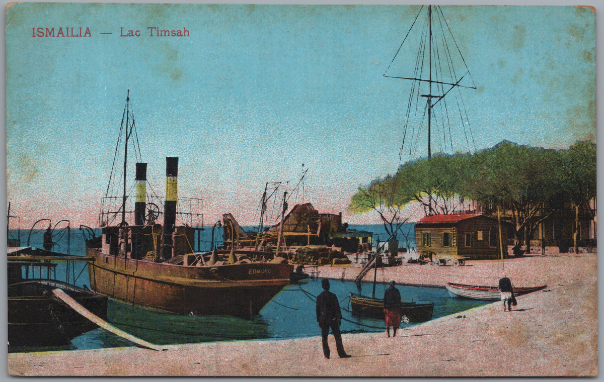 PC01099 | P10 | Ismailia — Steamers at the Landing — front