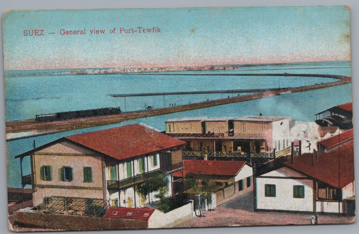 PC01121 | P13 | Suez — Port Tewfik Waterfront Buildings — front