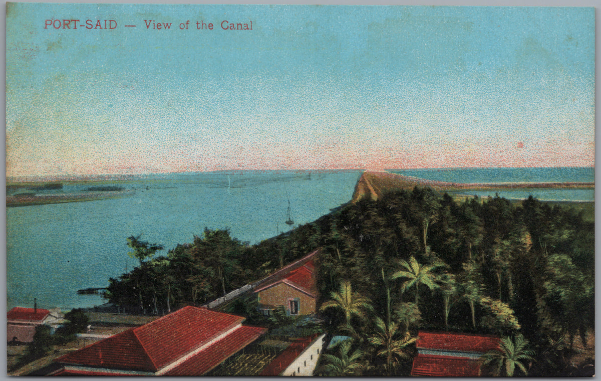 PC01125 | P13 | Port Said — Canal and Palm Gardens — front