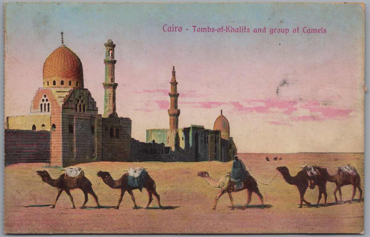 PC01128 | P13 | Cairo — Tombs and Camel Caravan — front