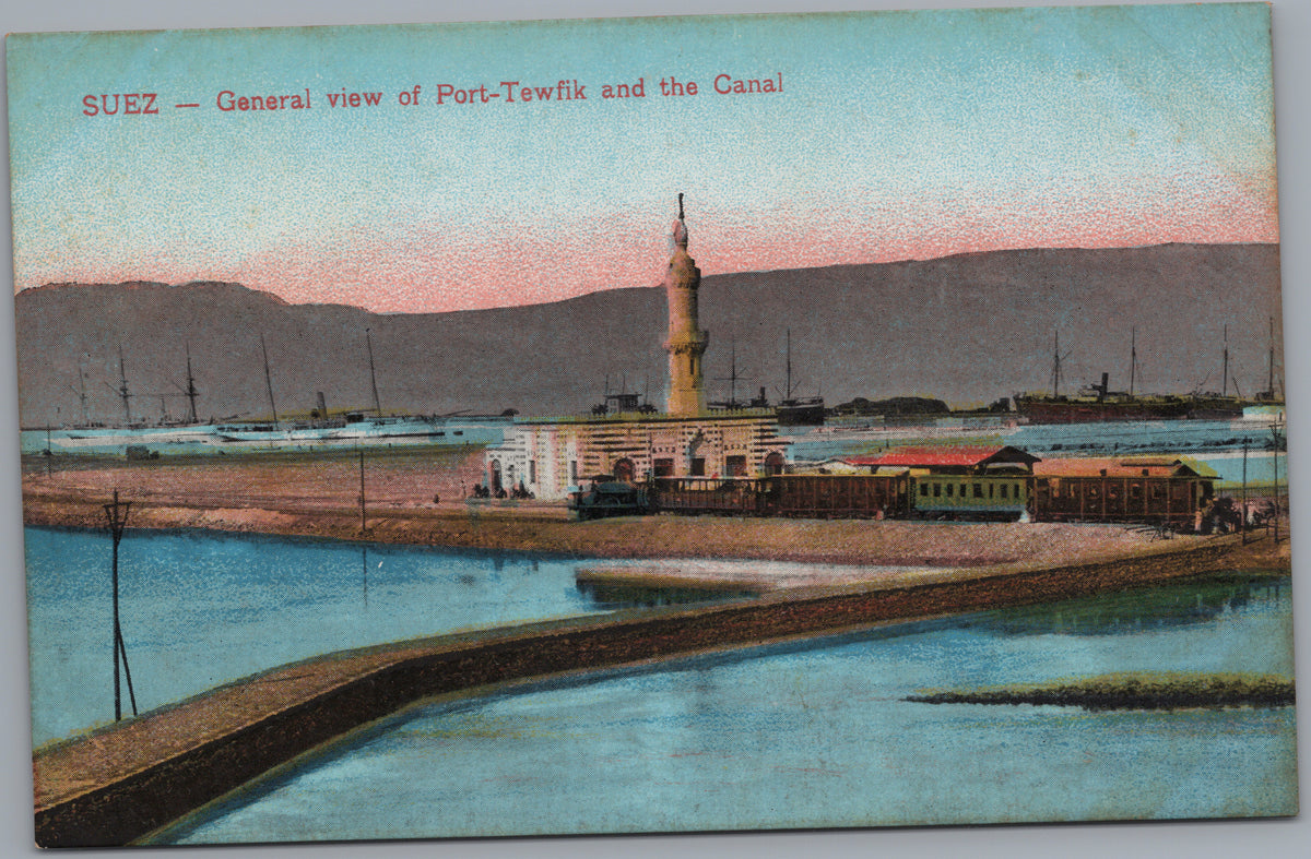 PC01133 | P14 | Suez — Port Tewfik Monument and Canal — front