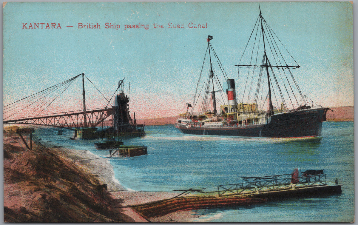 PC01139 | P14 | Kantara — Bridge and Ship on the Suez Canal — front