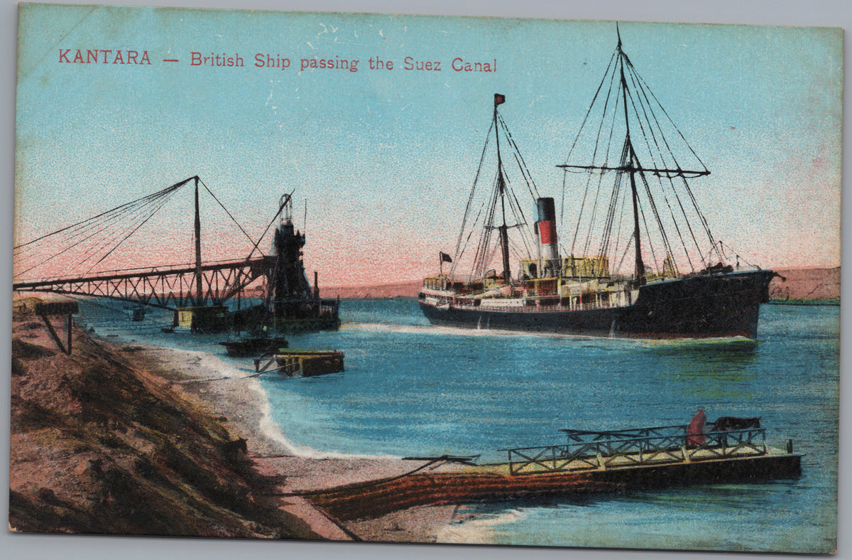PC01140 | P14 | Kantara — Ship Passing the Canal Bridge — front