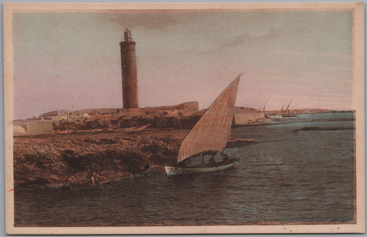 PC01147 | P15 | Alexandria — Lighthouse and Sailing Boat — front