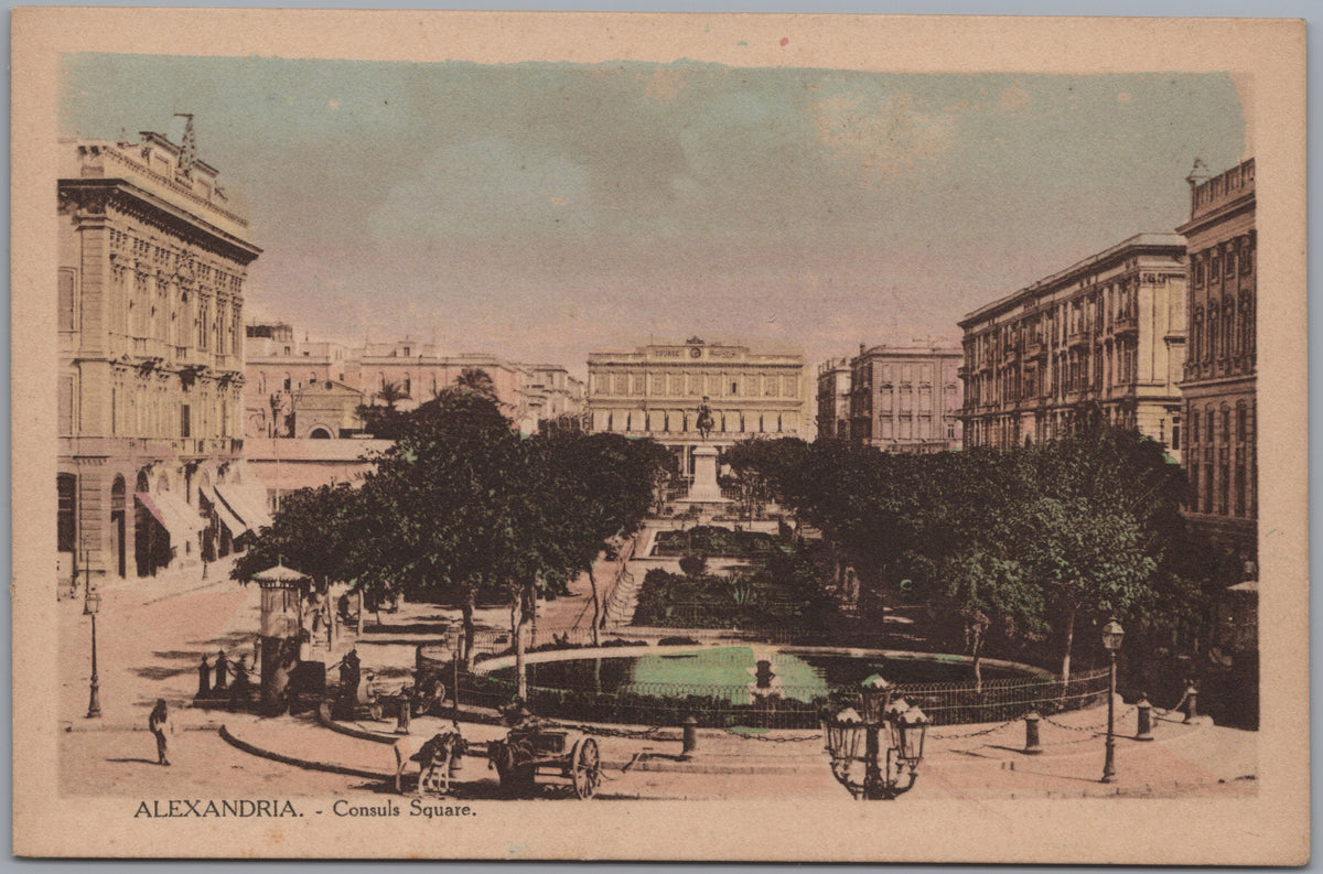 PC01163 | P17 | Alexandria — Carriages around Consuls Square — front