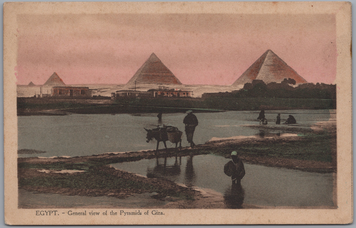 PC01176 | P18 | Giza — Pyramids beyond Water and Figures — front