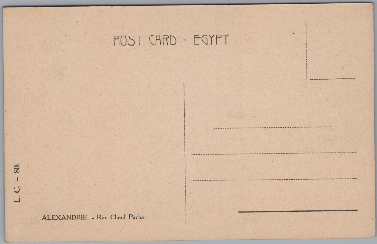 PC01177 | P18 | Alexandria — Rue Cherif Pacha — reverse