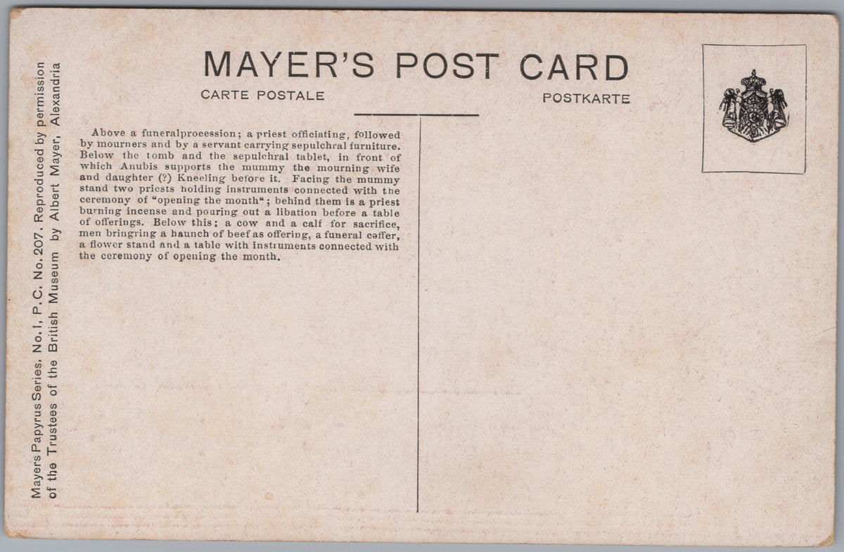 PC01191 | P20 | Egypt — Ancient Egyptian Figures and Hieroglyphs — reverse