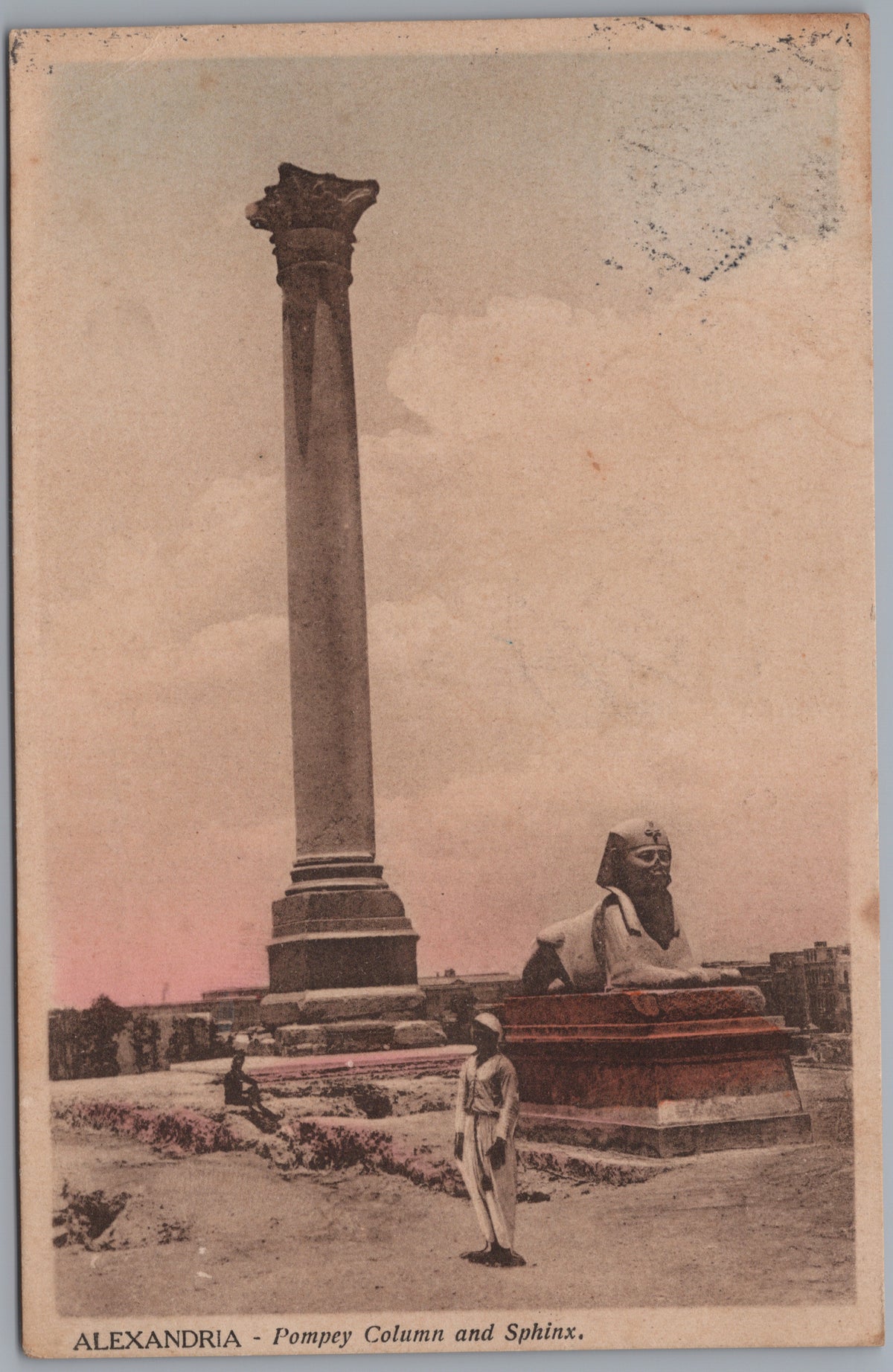 PC01195 | P20 | Alexandria — Pompey's Pillar and Sphinx — front