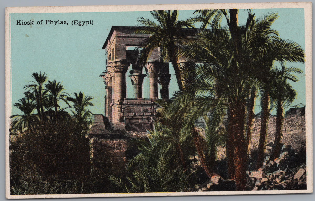 PC01198 | P20 | Philae — Temple Columns among Palms — front