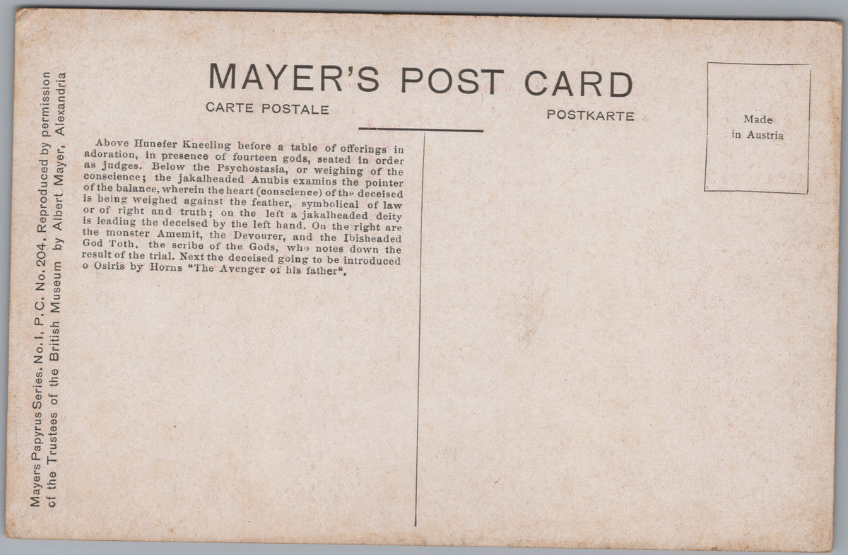 PC01209 | P21 | Egypt — Figures and Hieroglyphic Registers — reverse