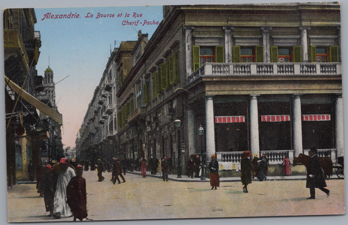 PC01212 | P22 | Alexandria — Street Corner with Grand Buildings — front