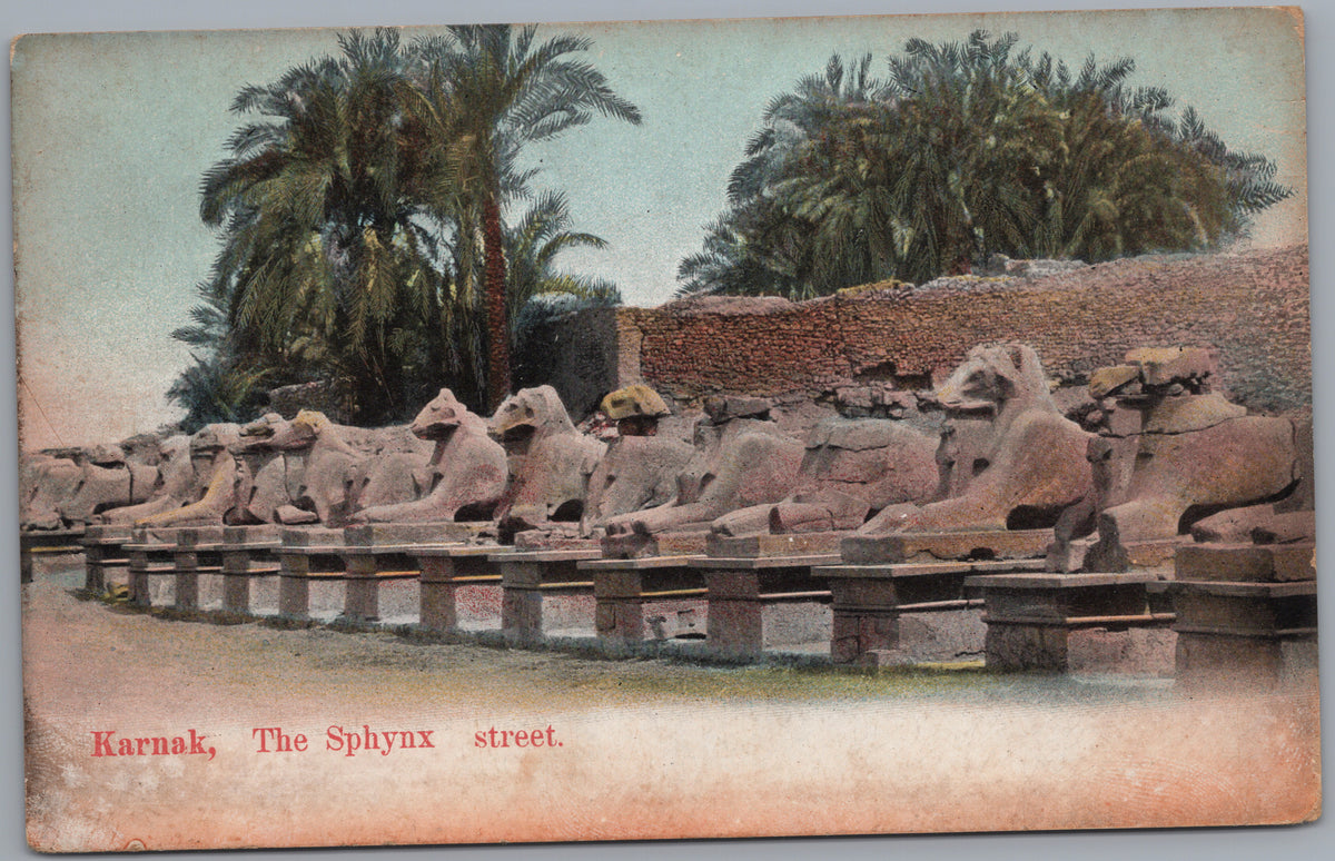 PC01241 | P25 | Karnak — Row of Ram-Headed Sphinxes — front