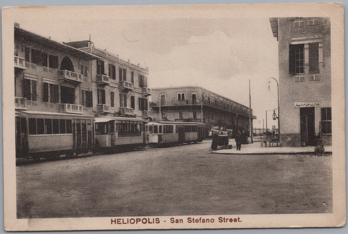 PC01274 | P28 | Heliopolis — San Stefano Street and Trams — front