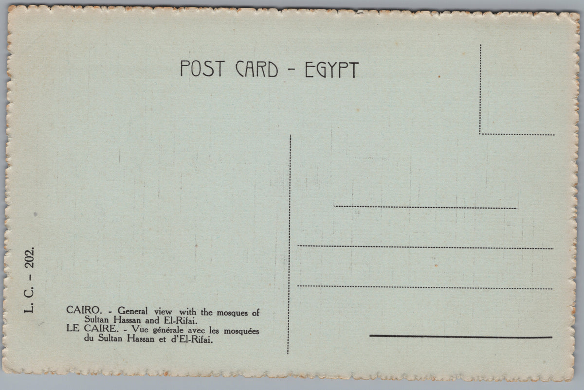PC01277 | P28 | Cairo — Mosques above the City — reverse
