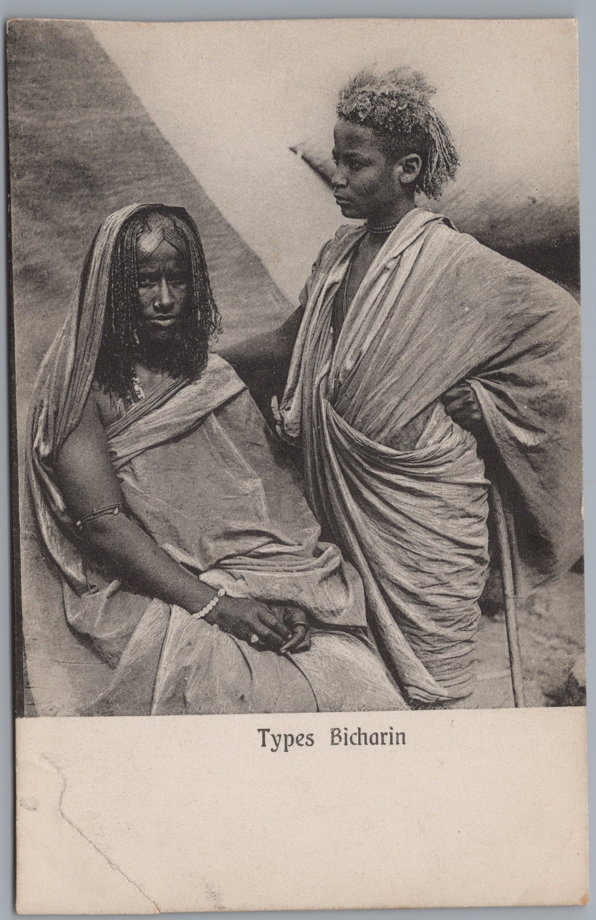 PC01293 | P30 | Egypt — Two Figures in Traditional Dress — front
