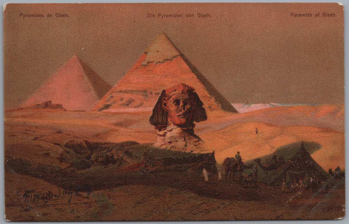 PC01305 | P31 | Giza — Sphinx and Pyramids at Sunset — front