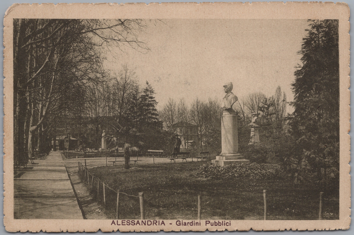 PC01316 | P32 | Alexandria — Public Garden with Monument — front