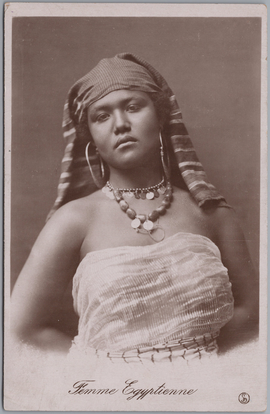 Egypt — Portrait with Headdress and Necklace