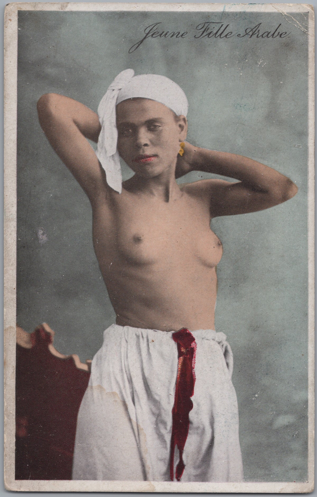 PC01361 | P37 | Egypt — Studio Portrait with White Headcloth — front