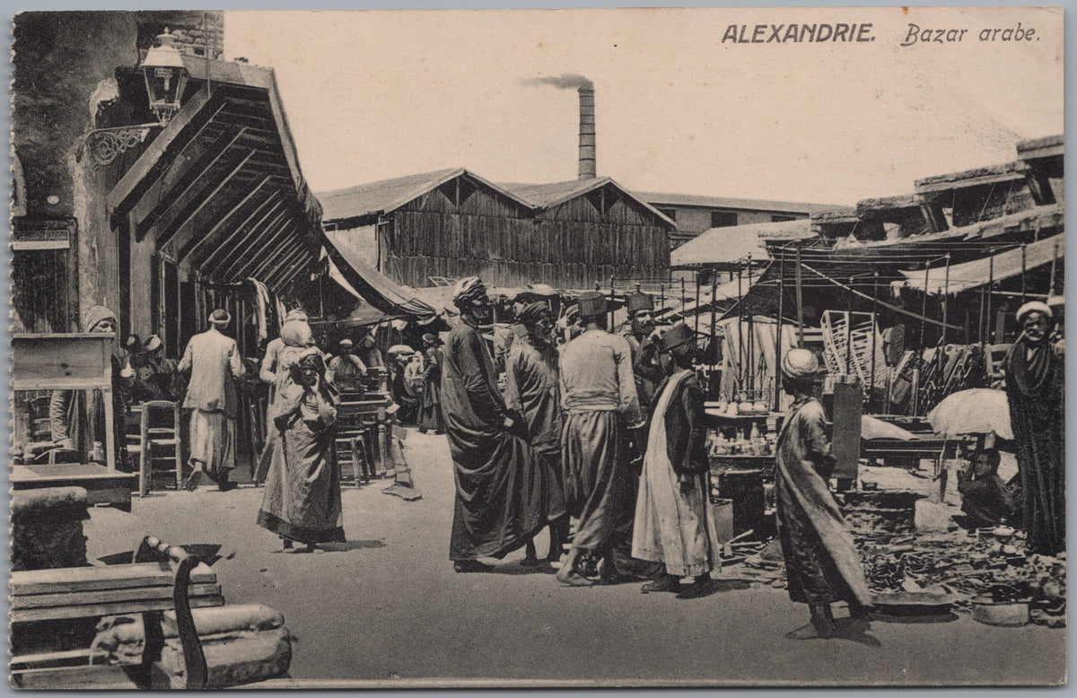 PC01376 | P38 | Alexandria — Market Stalls and People — front