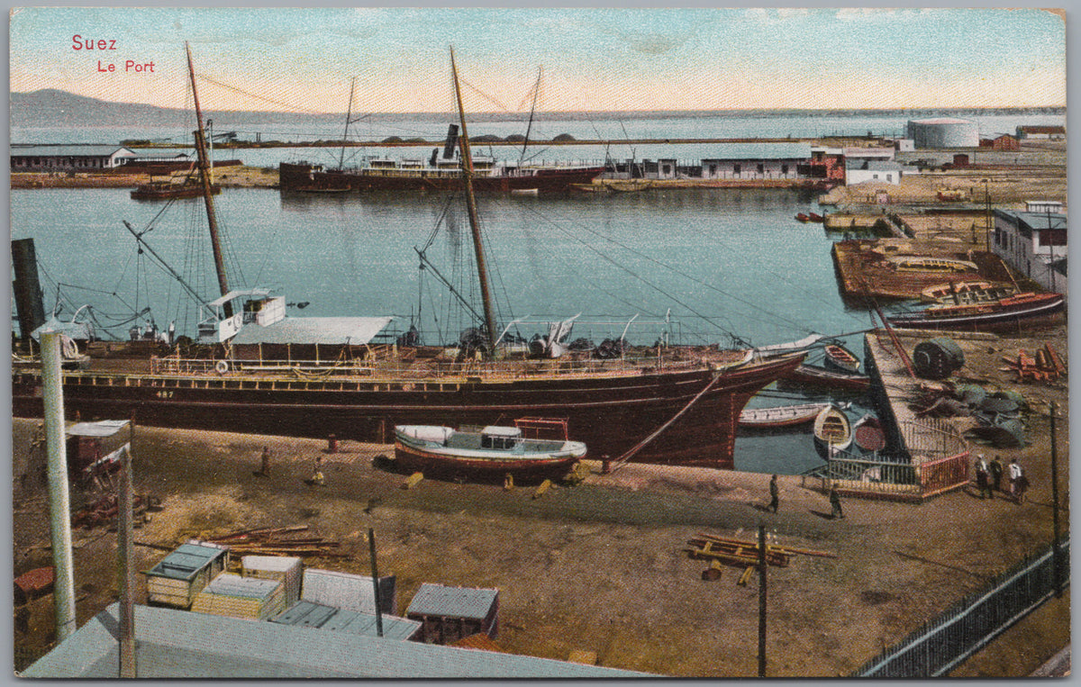 PC01393 | P40 | Suez — Boats in the Harbour — front