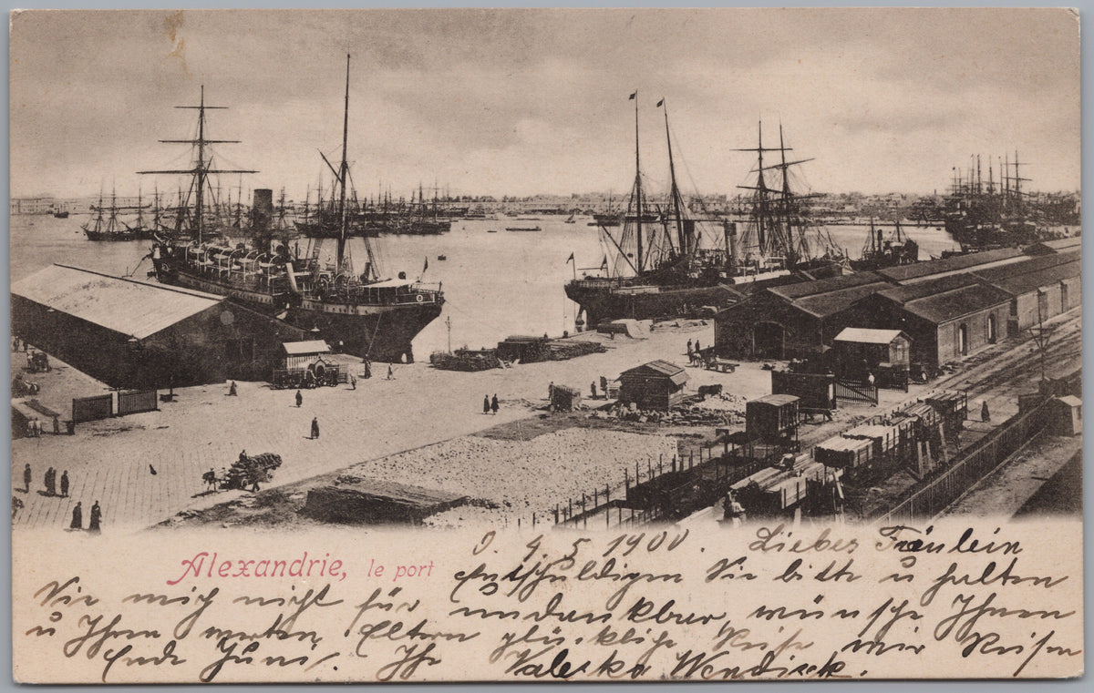 PC01397 | P40 | Alexandria — Ships in the Harbour — front