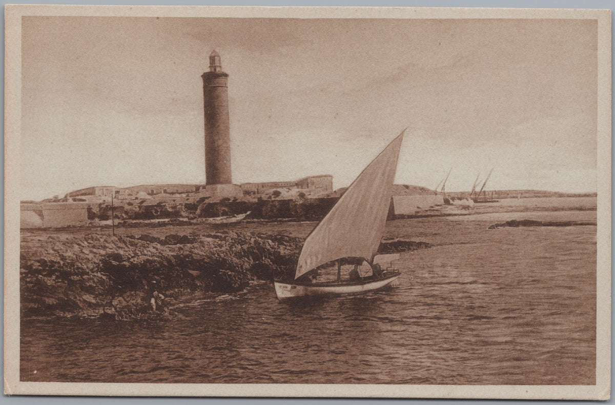 PC01403 | P41 | Alexandria — Lighthouse and Sailing Boat — front