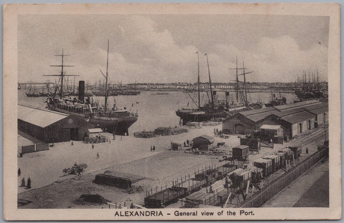 PC01408 | P41 | Alexandria — Harbour and Ships — front