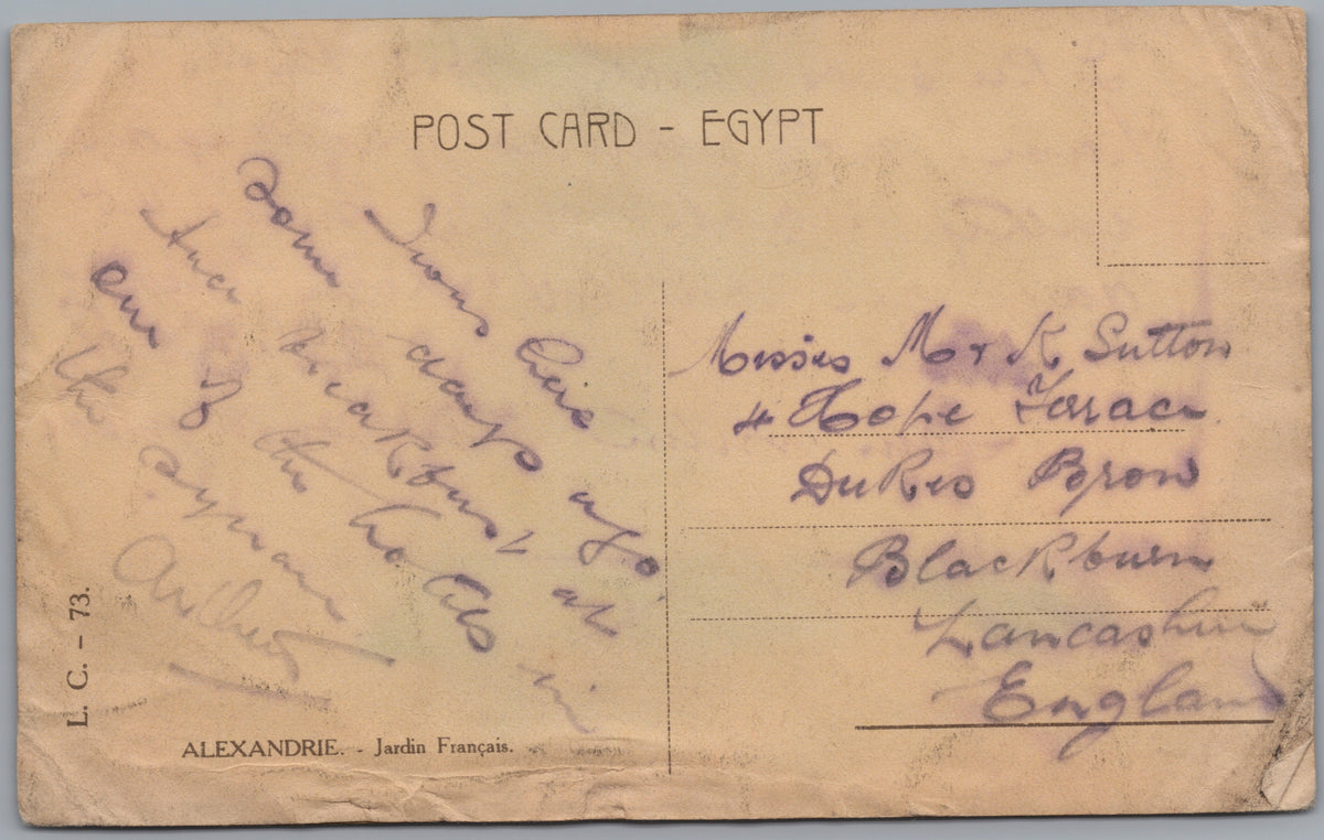 PC01419 | P42 | Alexandria — French Gardens — reverse