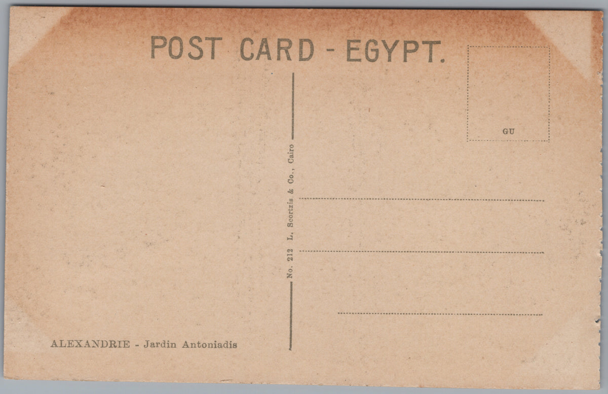 PC01439 | P44 | Alexandria — Antoniadis Gardens Statues — reverse