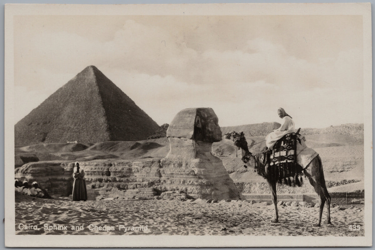 PC02004 front — Giza — Sphinx, Pyramid and Camel Rider