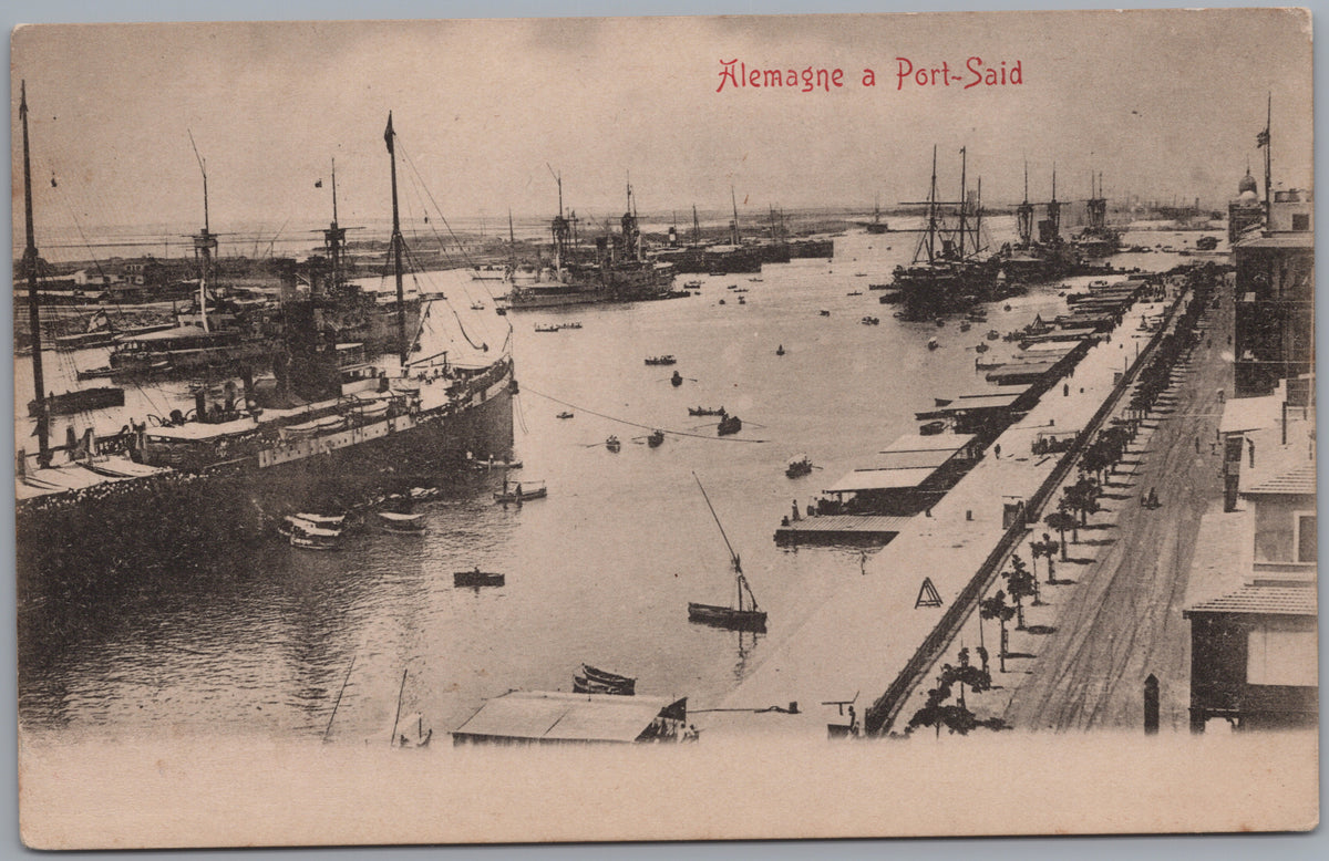 PC02018 front — Harbour Fleet and Tree-Lined Quay