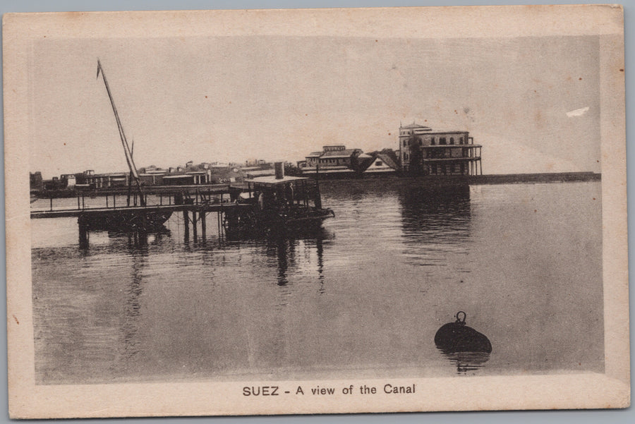 Suez — Canal Landing and Waterfront Buildings