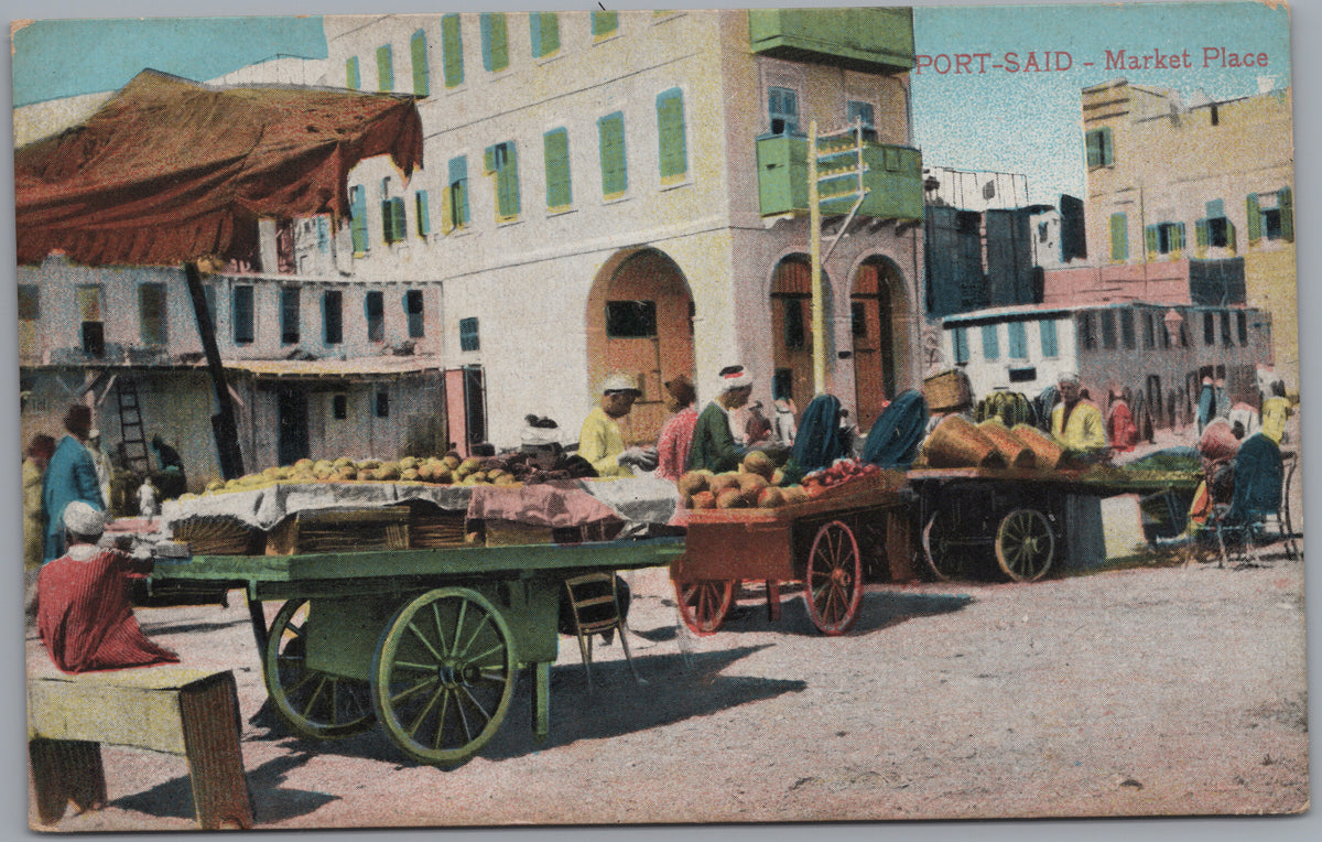 PC02102 front — Market Place with Produce Carts