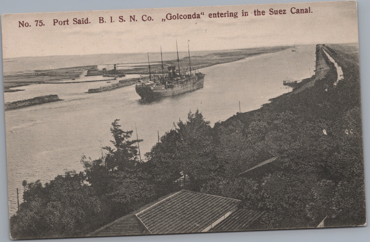 PC02121 front — Golconda Entering the Suez Canal