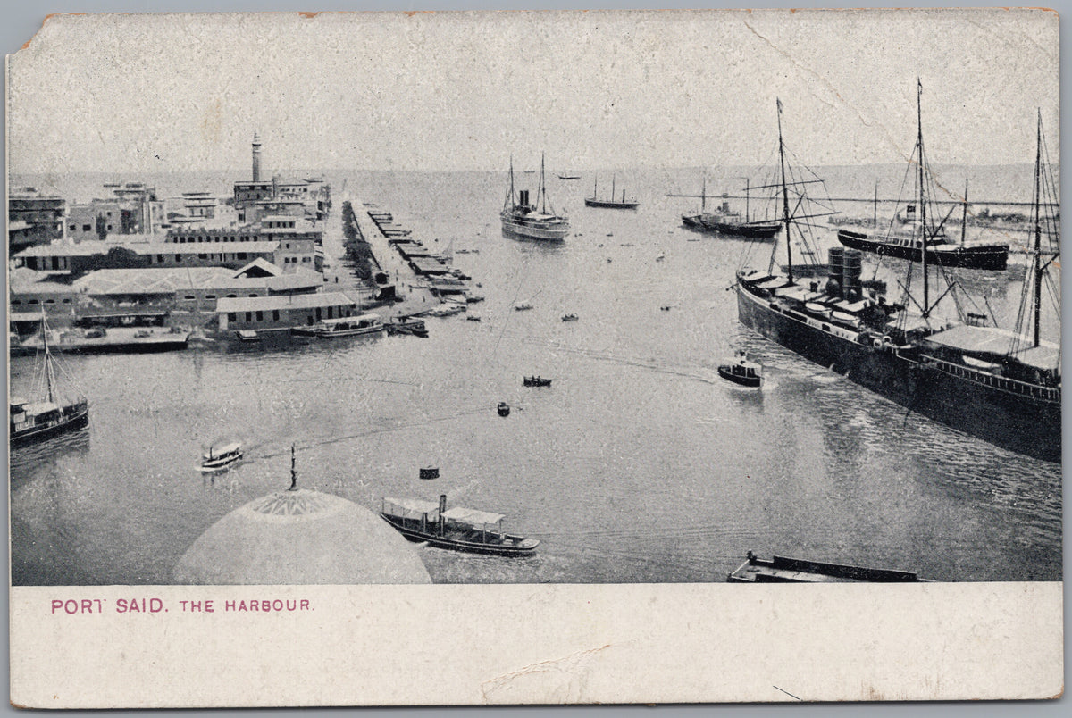 PC02122 front — Harbour Panorama with Large Ships