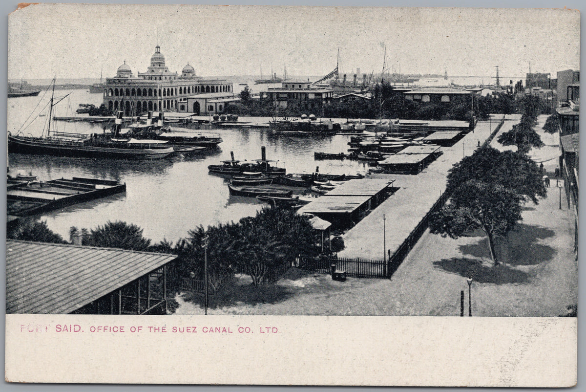 PC02127 front — Suez Canal Company Office and Boat Basin