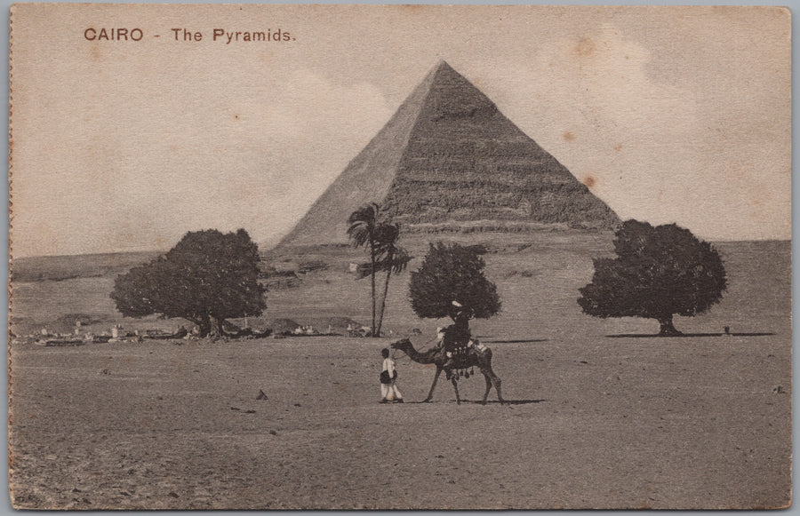 Giza — Pyramid with Camel Rider and Trees