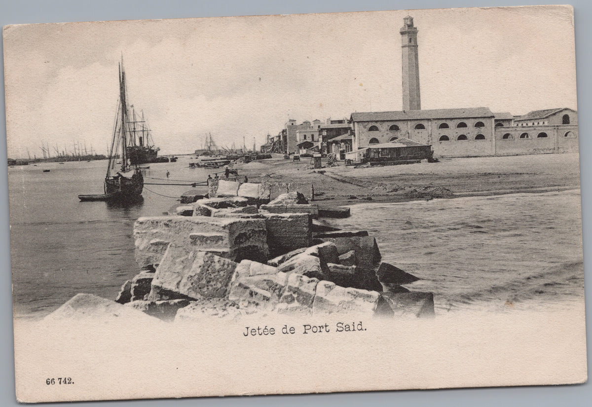 PC02141 front — Stone Jetty and Lighthouse