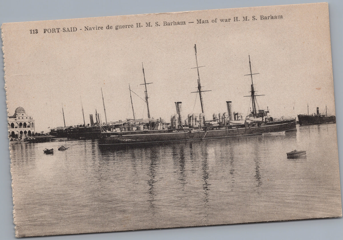 PC02142 front — HMS Barham in the Harbour