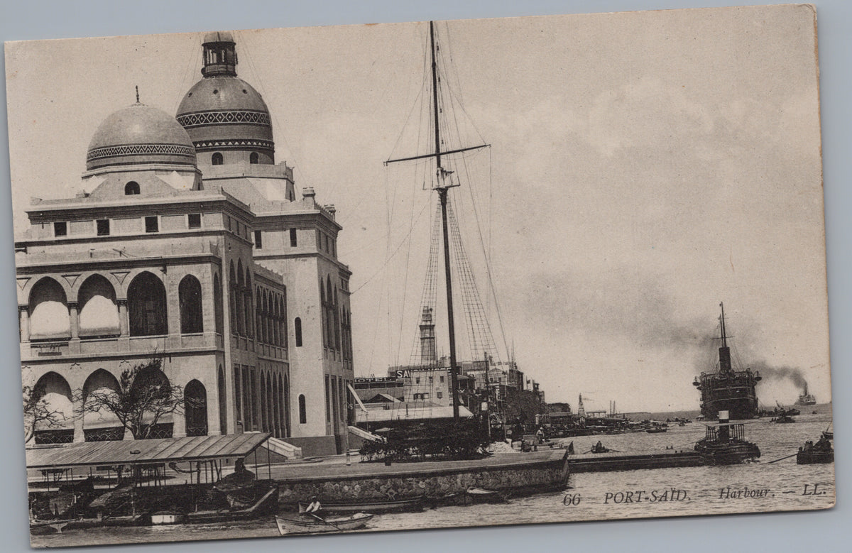 PC02144 front — Domed Waterfront Building and Harbour Boats