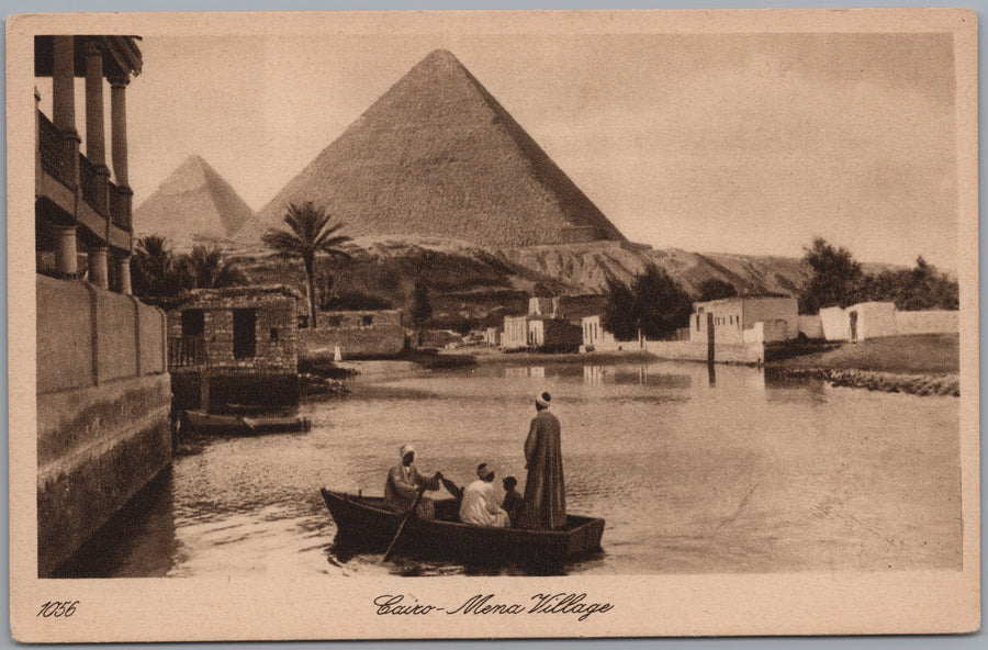Giza — Mena Village and Boat beneath the Pyramids