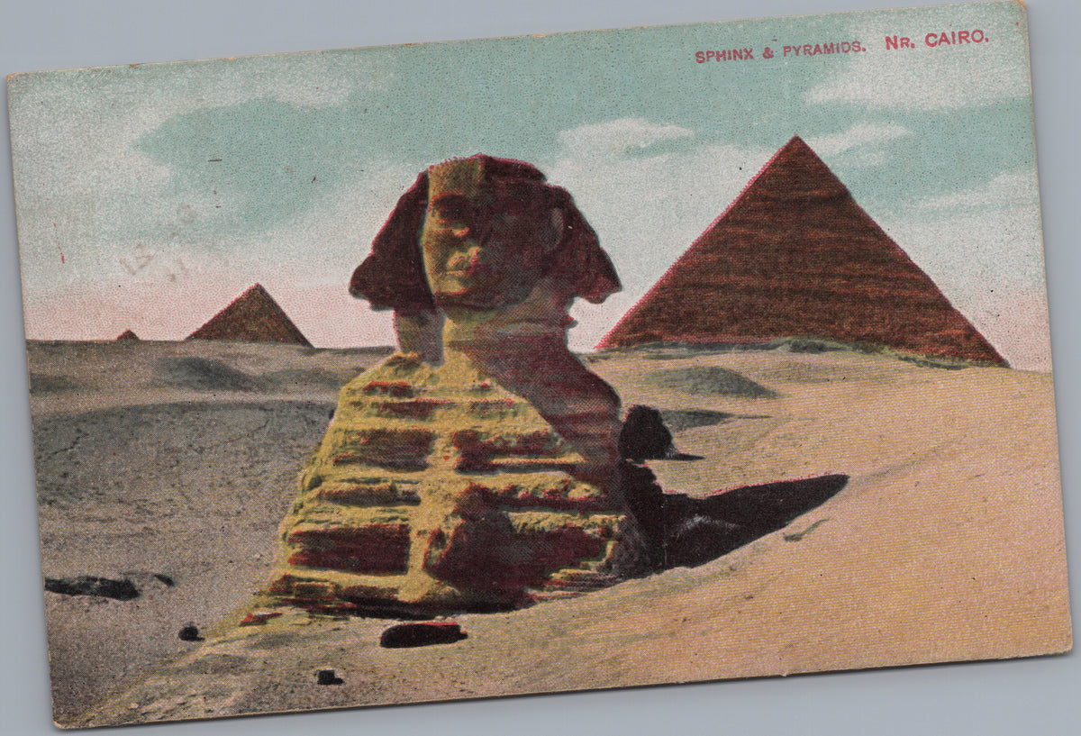 PC02211 front — Sphinx and Pyramids in Colour