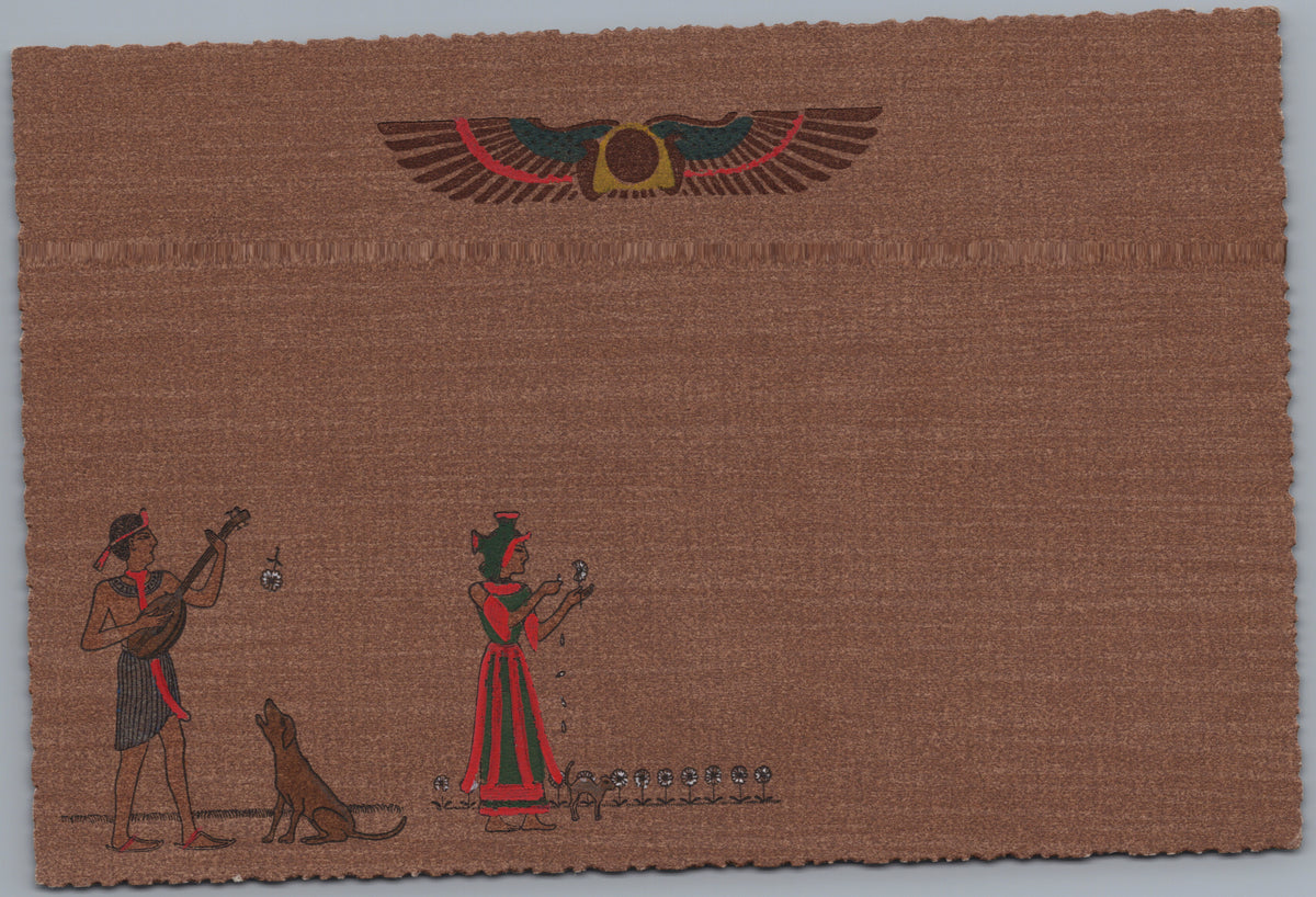 PC02262 front — Decorative Egyptian Figures and Winged Emblem