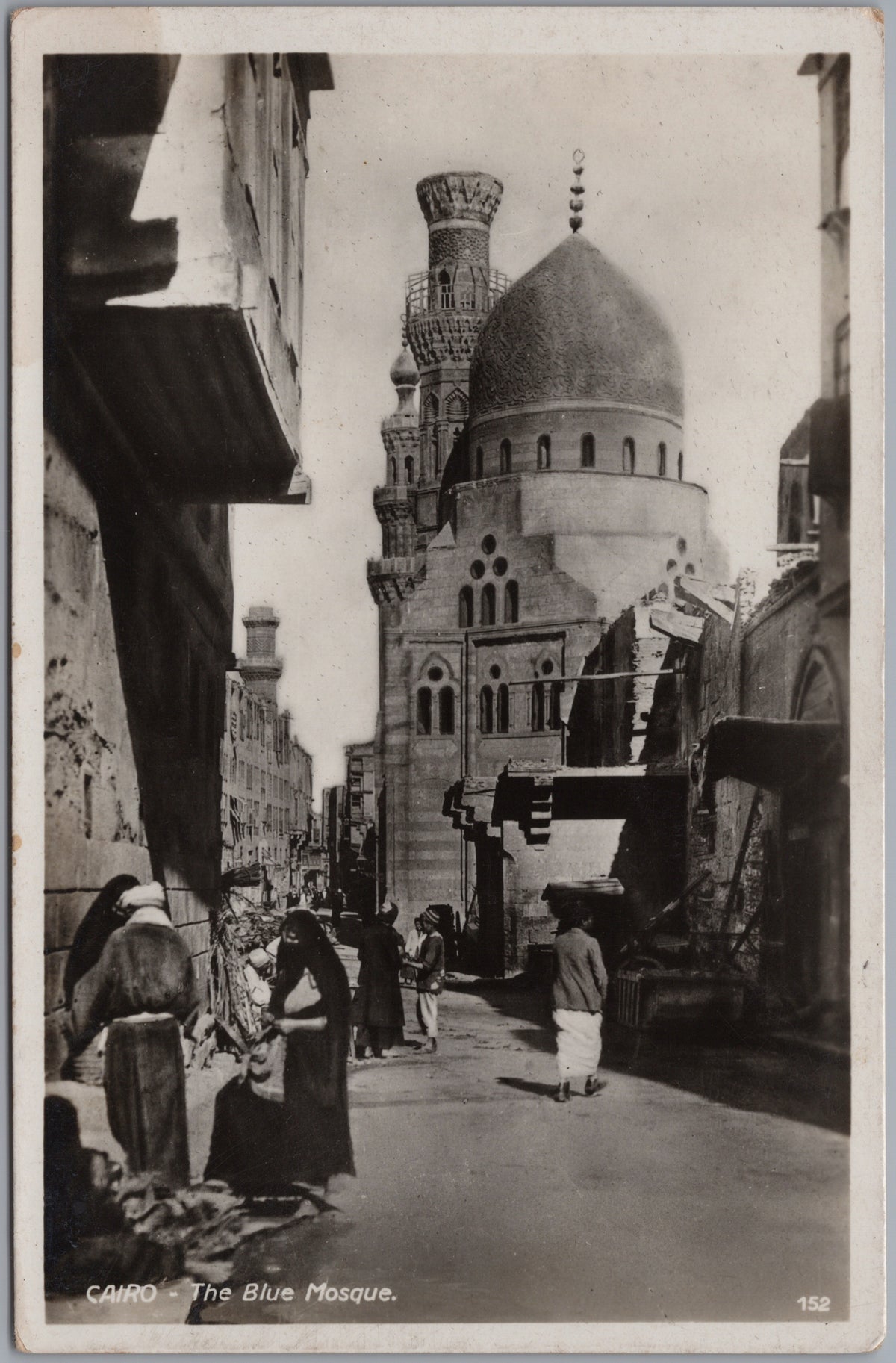 PC02263 front — Blue Mosque and Street Scene