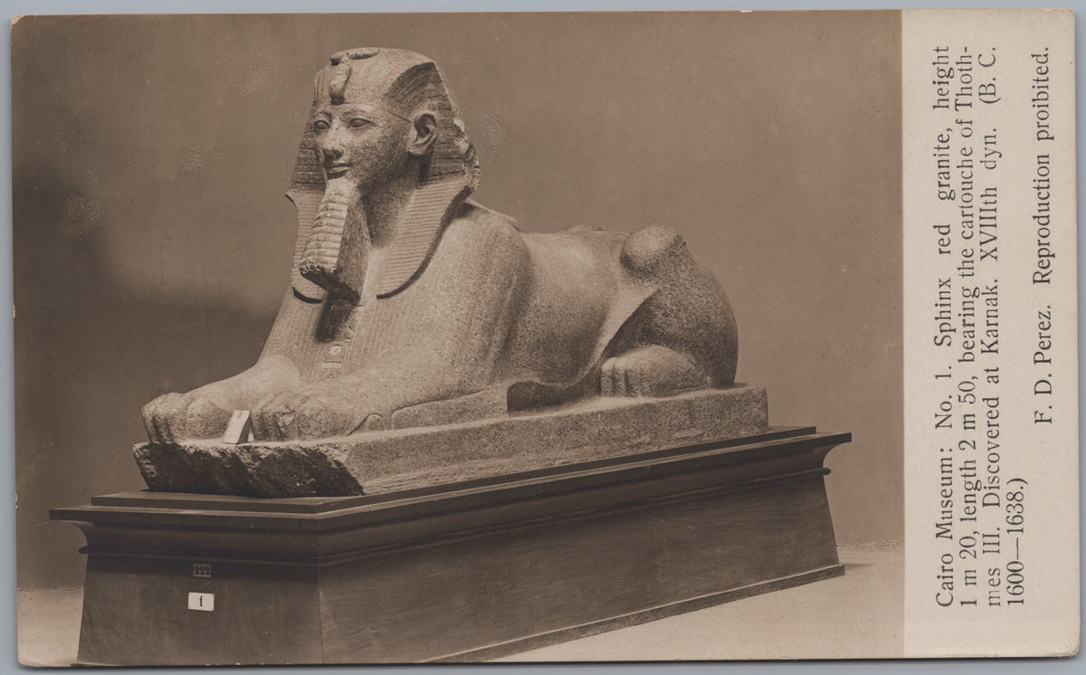 PC02267 front — Granite Sphinx in the Cairo Museum